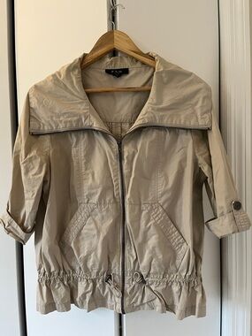 Style & Co Lightweight Beige Drawstring Jacket - Women